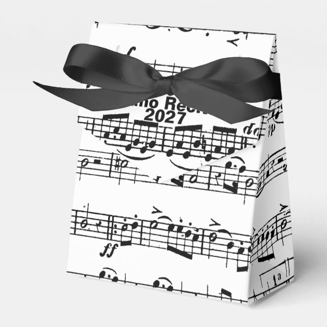Caja Para Regalos Piano Sheet Music para Recital (Front Side)