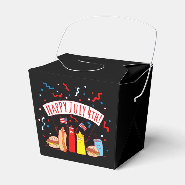Caja Para Regalos Pícnic Feliz 4 de Julio (Front Side)