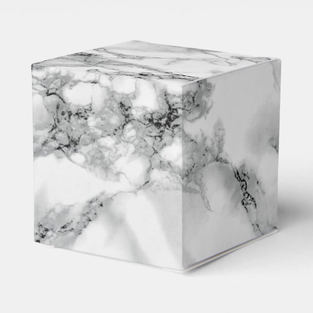 Caja Para Regalos Piedra de mármol blanco de moda - (Reverso Costado)