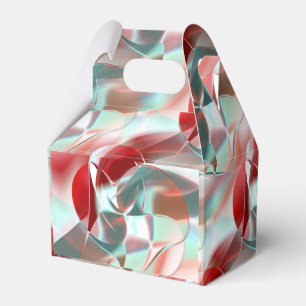 Caja Para Regalos Piezas circulares torcidas de coral rojo suave a g