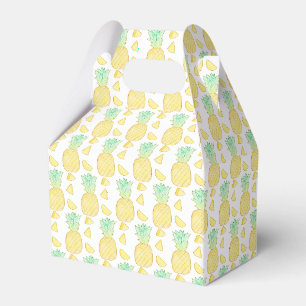 Caja Para Regalos Piña de acuarela tropical