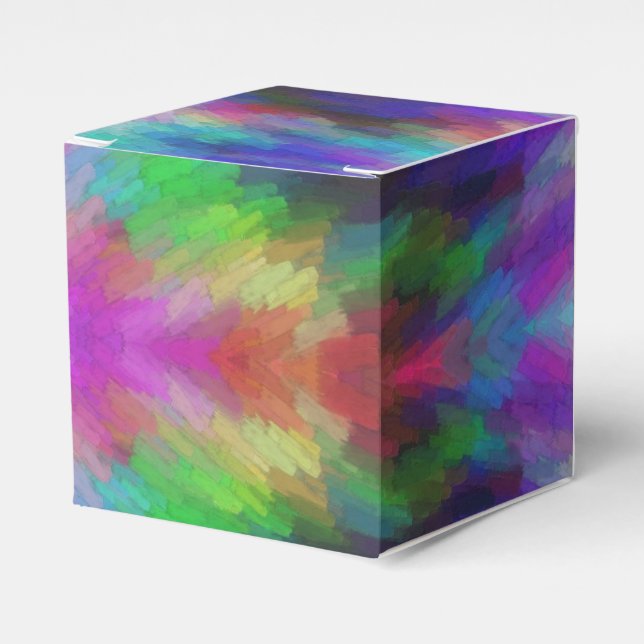 Caja Para Regalos Pinceladas de Arcoíris (Costado Anverso)
