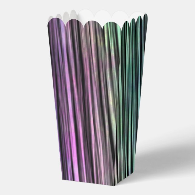 Caja Para Regalos pinceladas de arcoiris sobre negro: (Anverso)