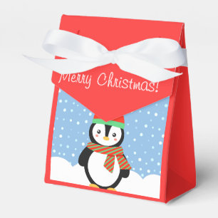Caja Para Regalos Pingüino adaptable del día de fiesta