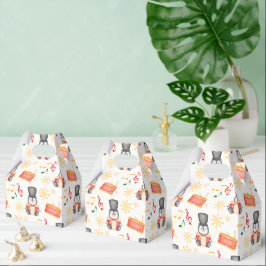 Caja Para Regalos Pingüino Nácrago de los Navidades rojos curados