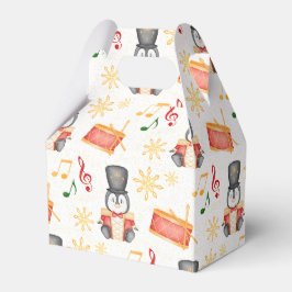 Caja Para Regalos Pingüino Nácrago de los Navidades rojos curados