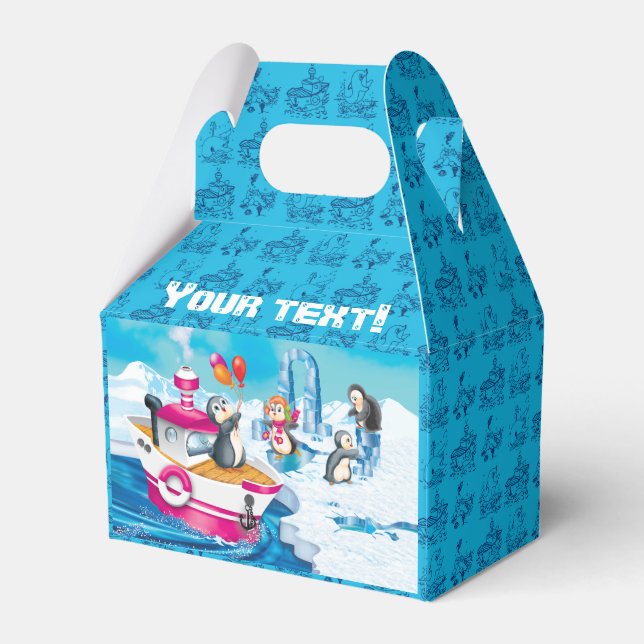 Caja Para Regalos pingüinos en la Antártida para el niño (Front Side)