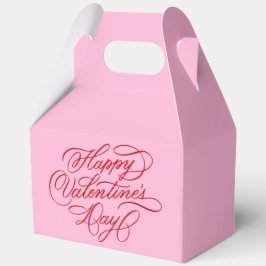 Caja Para Regalos Pink and Red Valentines Day Calligraphy