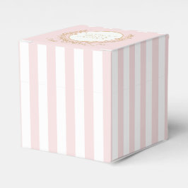 Caja Para Regalos Pink and White Striped Paris Glam