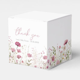 Caja Para Regalos Pink Baby In Bloom Floral Wildflower Baby Shower