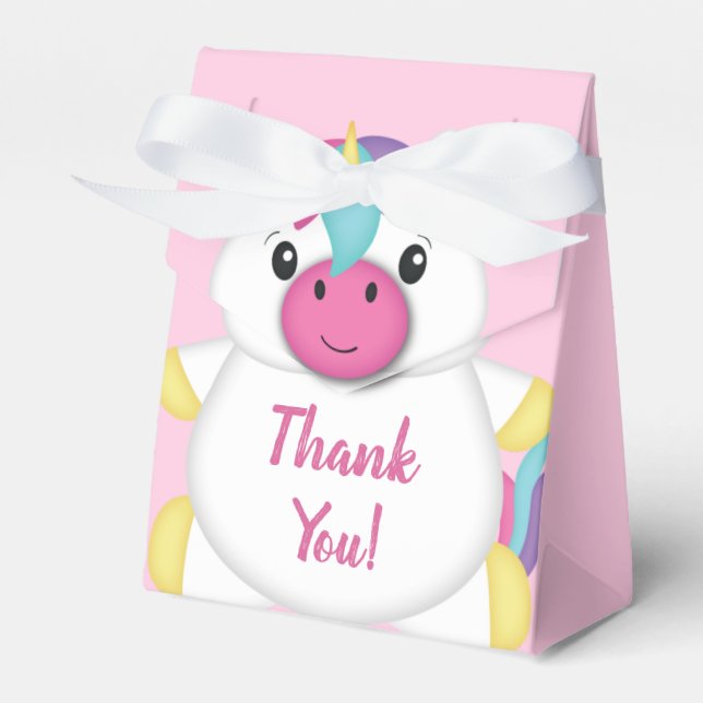 Caja Para Regalos Pink Baby Shower de Unicorn (Front Side)