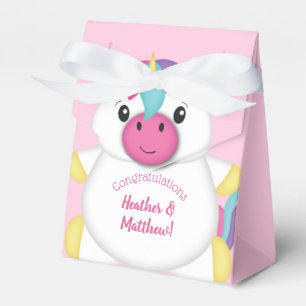 Caja Para Regalos Pink Baby Shower de Unicorn