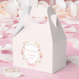 Caja Para Regalos Pink Boho Wildflowers Graduation Party