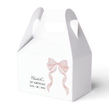 Caja para regalos pink bow 1st birthday