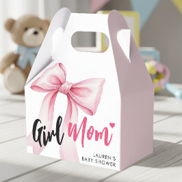Caja Para Regalos Pink Bow Girl Mom Ribbon Cute Baby Shower