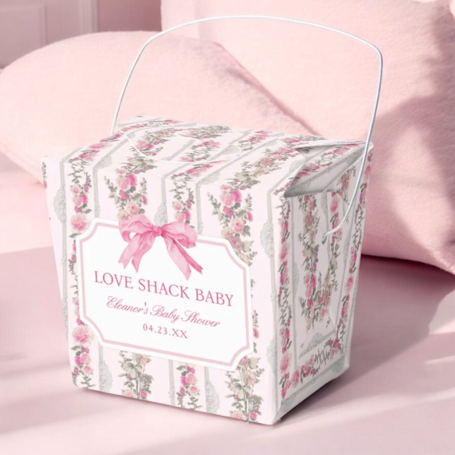 Caja Para Regalos Pink Bow Love Shack Baby Shower Favoritos (Subido por el creador)