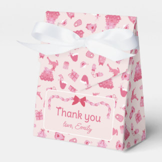 Caja Para Regalos Pink Bows Merry Little Baby Shower Thank You