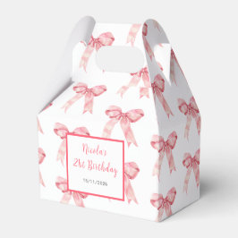 Caja Para Regalos Pink Coquette Bow Birday Party