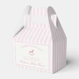 Caja Para Regalos Pink Coquette Bow Rocking Horse Baby Shower