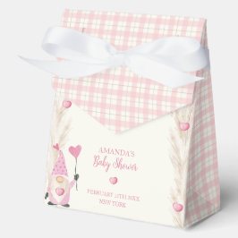 Caja Para Regalos Pink Cute Boho Arch Gingham Baby Shower