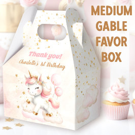 Caja Para Regalos Pink Cute Happy Unicorn Chica Birday Medium