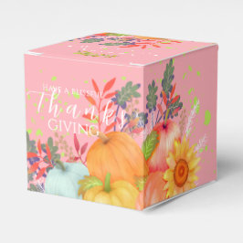 Caja Para Regalos PInk de Acción de Gracias de Otoño