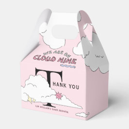Caja Para Regalos Pink Doodle Cloud Nueve Baby Shower