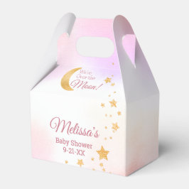 Caja Para Regalos Pink Dreamy We're Over the Moon Chica Baby Shower