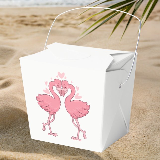 Caja Para Regalos Pink Flamingo Tropical Beach Hawaiian Wedding (Subido por el creador)