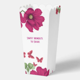 Caja Para Regalos Pink Floral Butterfly Watercolor Favor Box