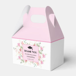 Caja Para Regalos Pink Floral Graduation 