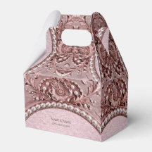 Pink Flower Favor Box