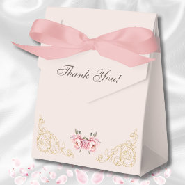 Caja Para Regalos Pink Foral Rococo Vintage Peony Shower