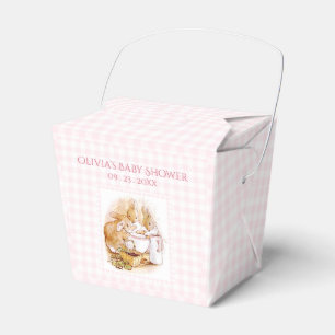 Caja Para Regalos Pink Gingham Beatrix Potter Baby Shower Favor