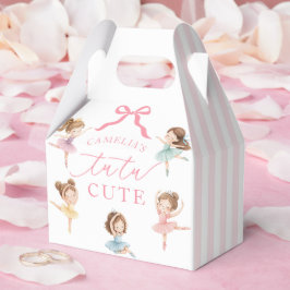 Caja Para Regalos Pink Girls Bow Tutu Ballerina 1st Birthday