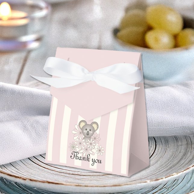 Caja Para Regalos Pink Koala Baby Shower | Niños Fiestas Gracias (Subido por el creador)