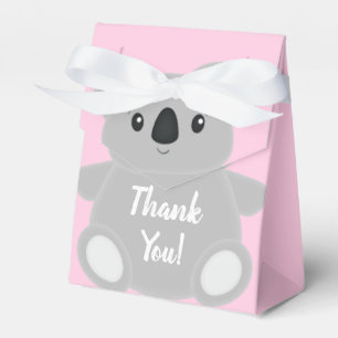 Caja Para Regalos Pink Koala Bear Baby Shower