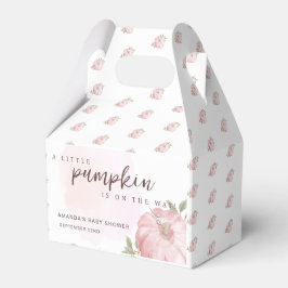 Caja Para Regalos Pink Little Pumpkin Autumn Fall Baby Shower