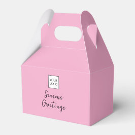 Caja Para Regalos Pink Logo Text Promotional Business Packaging