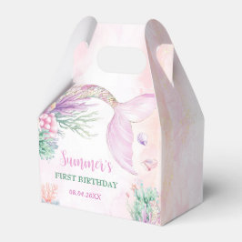 Caja Para Regalos Pink Mermaid 1st Birthday Oneder the Sea 