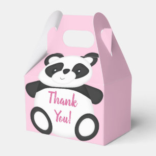 Caja Para Regalos Pink Panda Bear Baby Shower