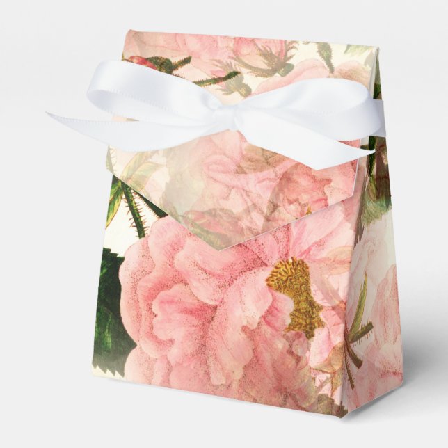 Caja Para Regalos Pink Peony Elegant Floral (Front Side)