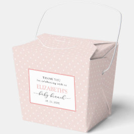 Caja Para Regalos Pink Polka Dot Baby Brunch FavBox