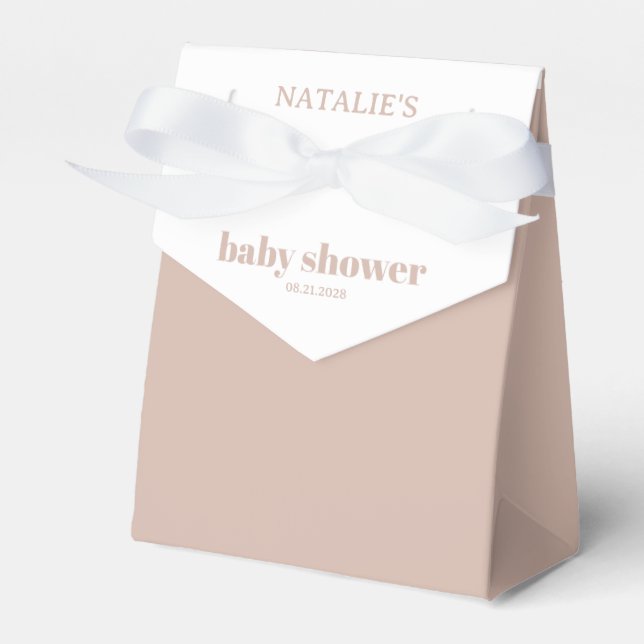 Caja Para Regalos Pink Sandstone Typography Baby Shower (Front Side)