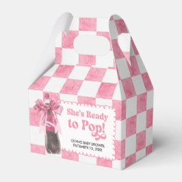 Caja Para Regalos Pink She's Ready to Pop Baby Shower