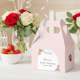 Caja Para Regalos Pink Strawberry Baby Shower