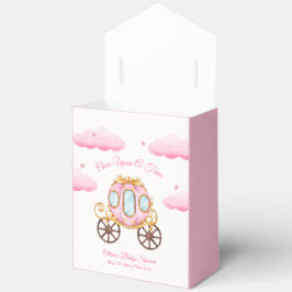 Caja Para Regalos Pink Sweet Girly Princess Carriage Baby Shower