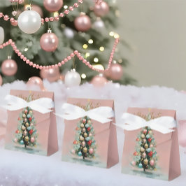 Caja Para Regalos Pink Velvet Christmas Tree Favor Boxes