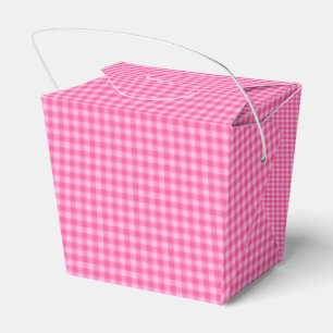 Caja Para Regalos Pink-White-Pastel Gingham-PARTY FAVOR BOX, saque