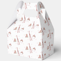 Pink Winter Après Bébé Ski Pattern Baby Shower 